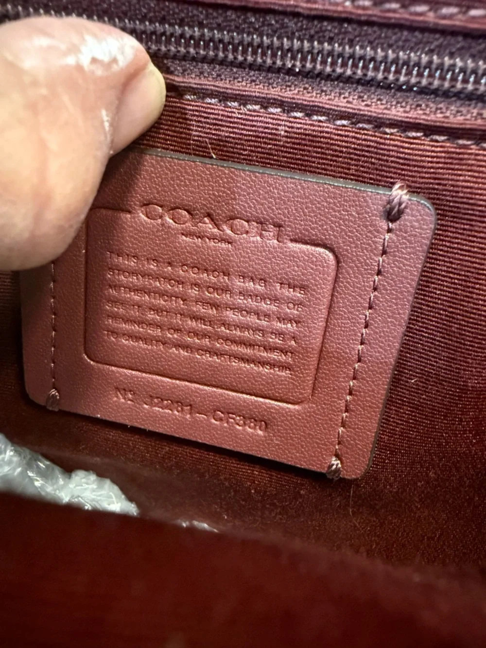 Coach Pink and Burgundy Colorblock Leather Mini Court Backpack Skiing